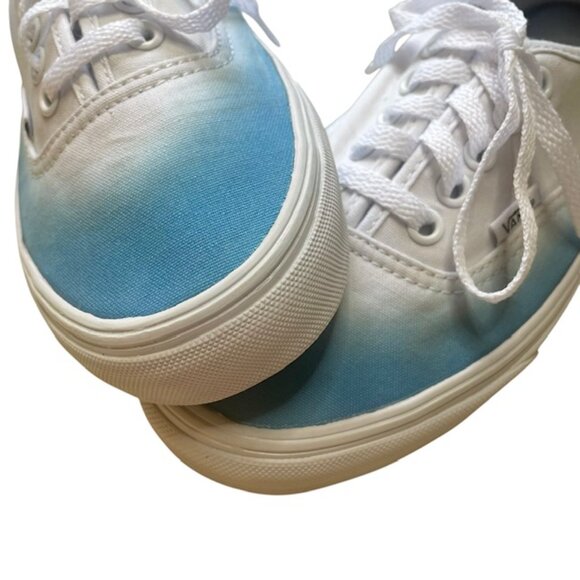 VANS Authentic Off the Wall Ombré Blue and True White Sneakers - Men's Size 7 - Picture 3 of 9